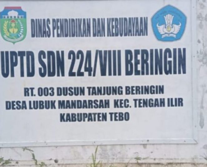 
 Diduga Kepala Sekolah SDN 224/ Vlll Beringin Arif Hidayat Terindikasi Pungli