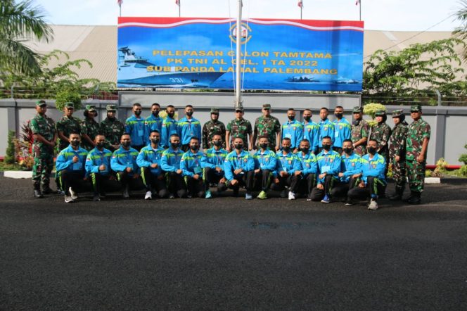 
 Pangkalan TNI AL Palembang Gelar Upacara Pelepasan Keberangkatan 22 Calon Tamtama TNI AL Hasil Seleksi Panda Palembang