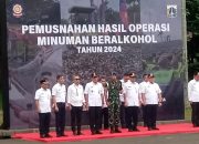 Danpomdam Jaya Hadiri Acara Pemusnahan Hasil Operasi Minuman Beralkohol