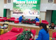 28 Personel Korem 052/Wkr Donorkan Darah Sambut Hari Juang TNI AD ke-79 dan HUT ke-75 Kodam Jaya
