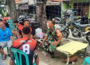 Babinsa Kalibaru Lakukan Komsos dengan Warga, Bahas Persiapan Turnamen Voli