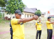 Polres Tulang Bawang Gelar Latihan Menembak, AKBP James Paparkan Tujuannya