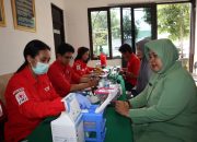 Sambut Peringati HUT Persit Ke-79, Persit KCK Cab. XVIII Kodim Jakarta Selatan Gelar Donor Darah