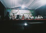 Ribuan Masyarakat Kecamatan Katibung Berkumpul di Lapangan PPCL Desa Sukajaya Dalam Rangka Mengikuti Acara Katibung Bersholawat.