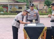 Kapolres Aceh Timur Pimpin Upacara Pelantikan Jabatan Kabag SDM dan Serah Terima Jabatan Kapolsek