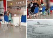 Dengan Isak tangis Korban Kekerasan Seksual Laporkan SBR ke Polres Lampung Selatan yang diduga Lecehkan ST Warga Katibung.