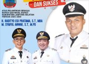 Pemerintah Desa sidomekar Mengucapkan Selamat Kepada H.Radityo Egi Pratama,S.T.,M.B.A dan Muhammad Syaiful Anwar,S.T.,M.Pd. Dilantik Sebagai Bupati dan Wakil Bupati Lampung Selatan Periode 2025-2030.