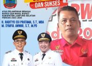 Heri Priantoro Sekretaris DPC PWRI Lampung Selatan Mengucapkan Selamat Kepada Radityo Egi Pratama dan Muhammad Syaiful Anwar Dilantik Sebagai Bupati dan Wakil Bupati Lampung Selatan Periode 2025-2030.