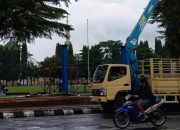 Dipercepatnya Pembangunan Videotron di Alun – Alun Purbalingga Untuk Nobar Timnas