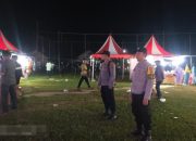 Cegah Ganguan Kamtibmas, Polsek Way Tuba Lakukan Patroli KRYD di Pasar Malam