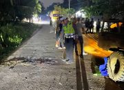 Unit Laka Satlantas Polres Aceh Timur Olah TKP Kecelakaan di Ranto Peureulak Yang Mengakibatkan Dua Remaja Putri Meninggal Dunia