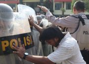 Jelang May Day, Polres Way Kanan Gelar Latihan Pengamanan Pengendalian Massa