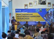 Berantas Narkoba, BNNK Bersama Forkopimda Lamsel Canangkan dan Deklarasi Desa Bersinar di Titiwangi