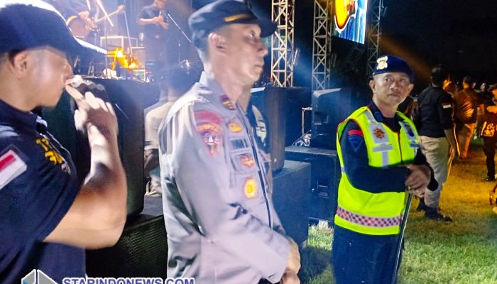 Pimpin Pengamanan “ Konser Musik Festival Teknik “, Kabag Ops Polres Kediri Kota : Bekerja Secara Humanis dan Sesuai SoP