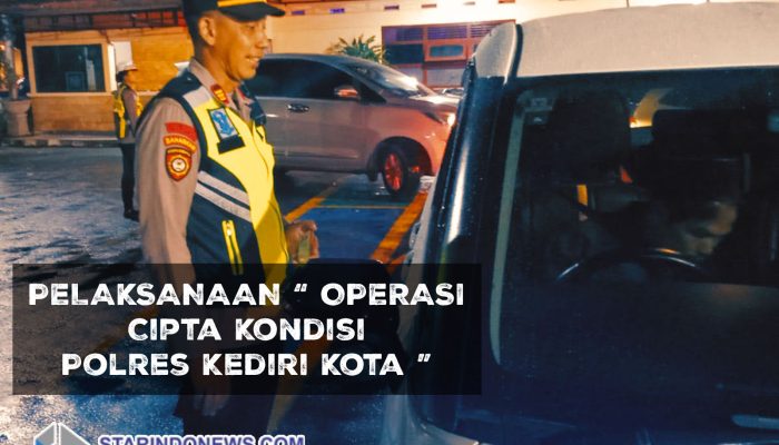 Polres Kediri Kota Gelar Operasi Cipta Kondisi, Dilanjutkan Dengan Patroli ke Sejumlah Titik