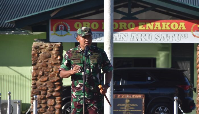 Tingkatkan Disiplin Prajurit, Dandim 1710/Mimika Berikan Penekanan Saat Apel Pagi