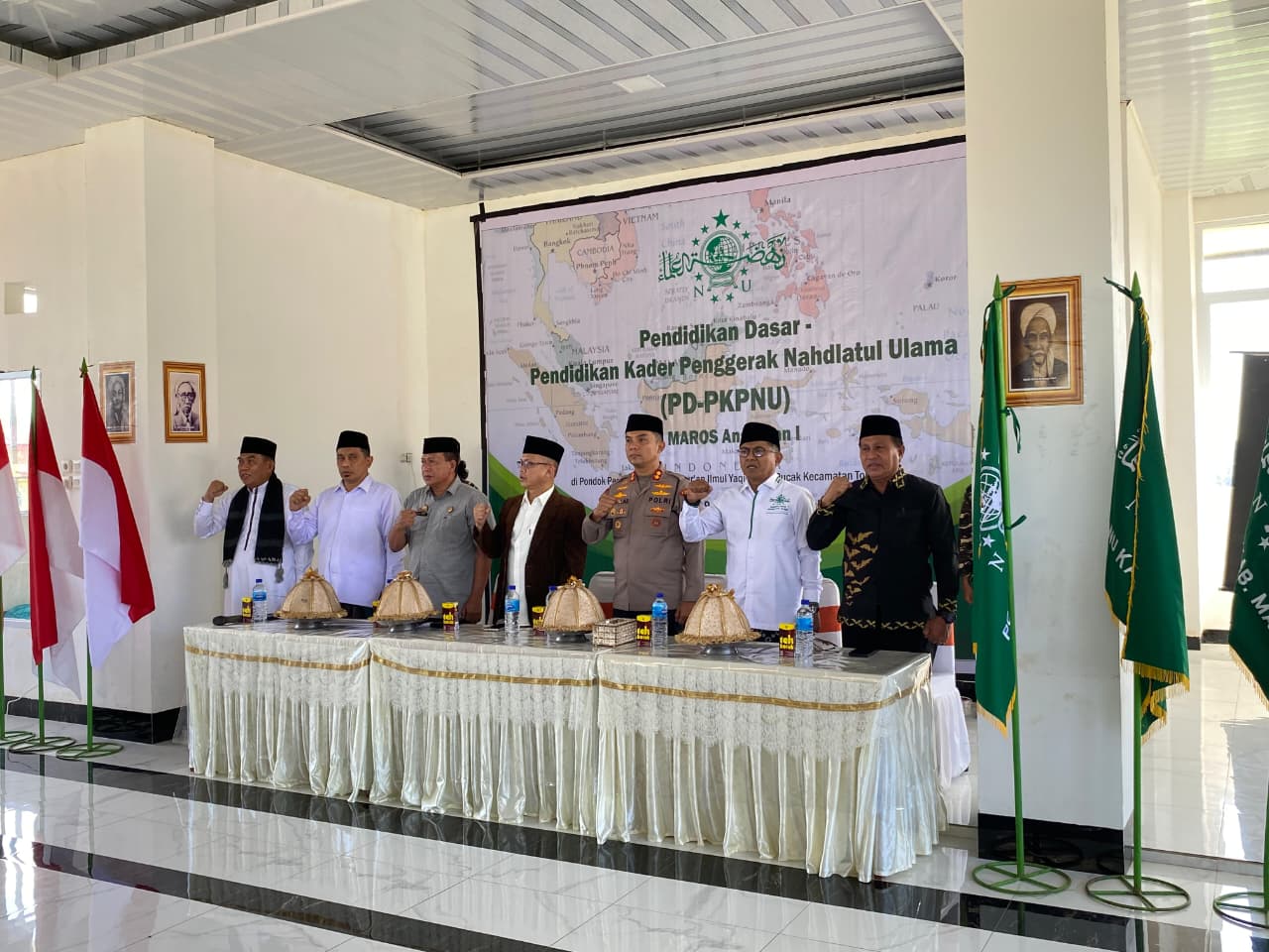 Kapolres Maros Hadiri Kegiatan Pendidikan Kader Nahdlatul Ulama di Ponpes Ilmu Yakin Tompobulu