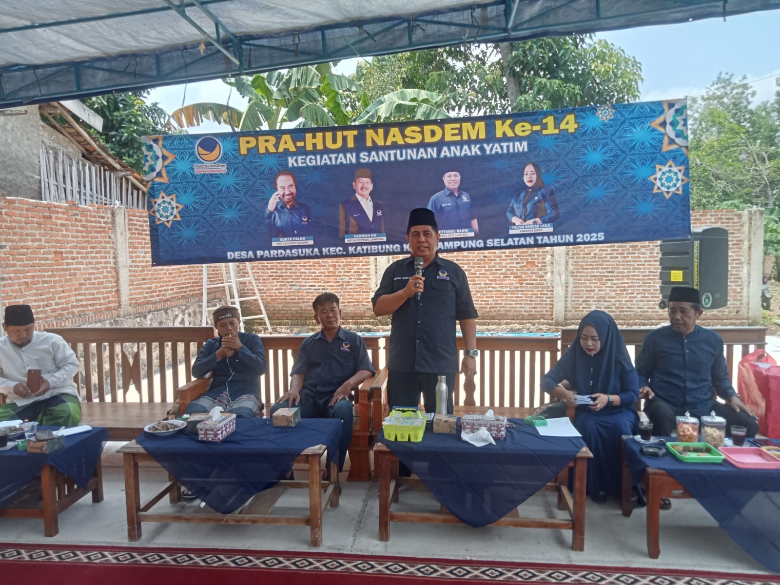 Ketua DPD Partai Nasdem kabupaten Lampung Selatan Menghadiri Launching HUT PARTAI NASDEM di Kecamatan Katibung