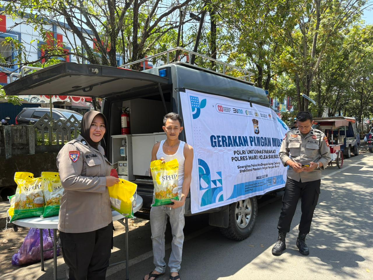 Jaga Stabilitas Harga Pangan, Polres Maros Gelar Gerakan Pangan Murah Di Kawasan Pasar Tramo Turikale