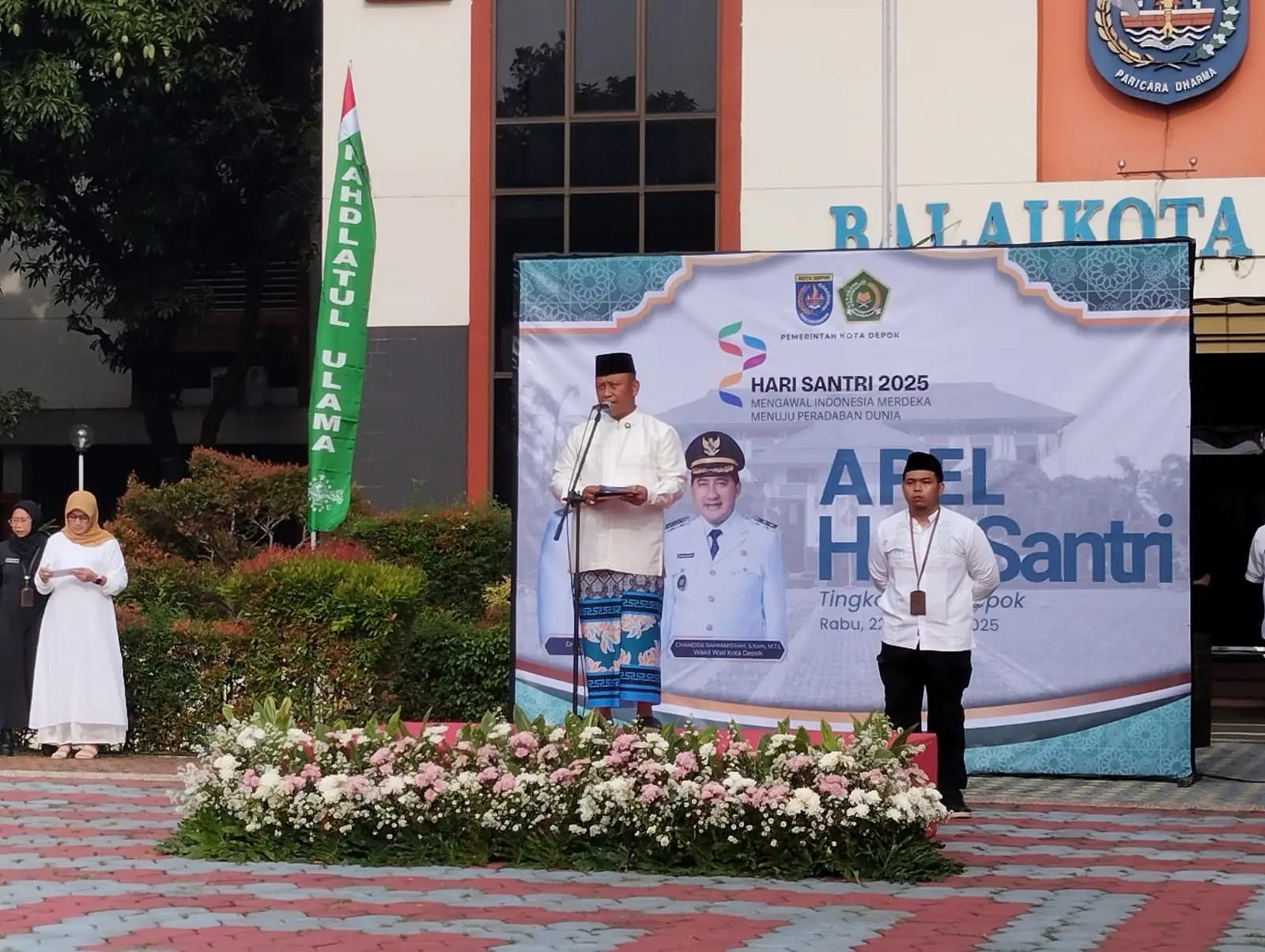 Inspektur Upacara Walikota Depok Supian Suri, Peringatan Hari Santri Mengawal Indonesia Merdeka Menuju Peradaban Dunia