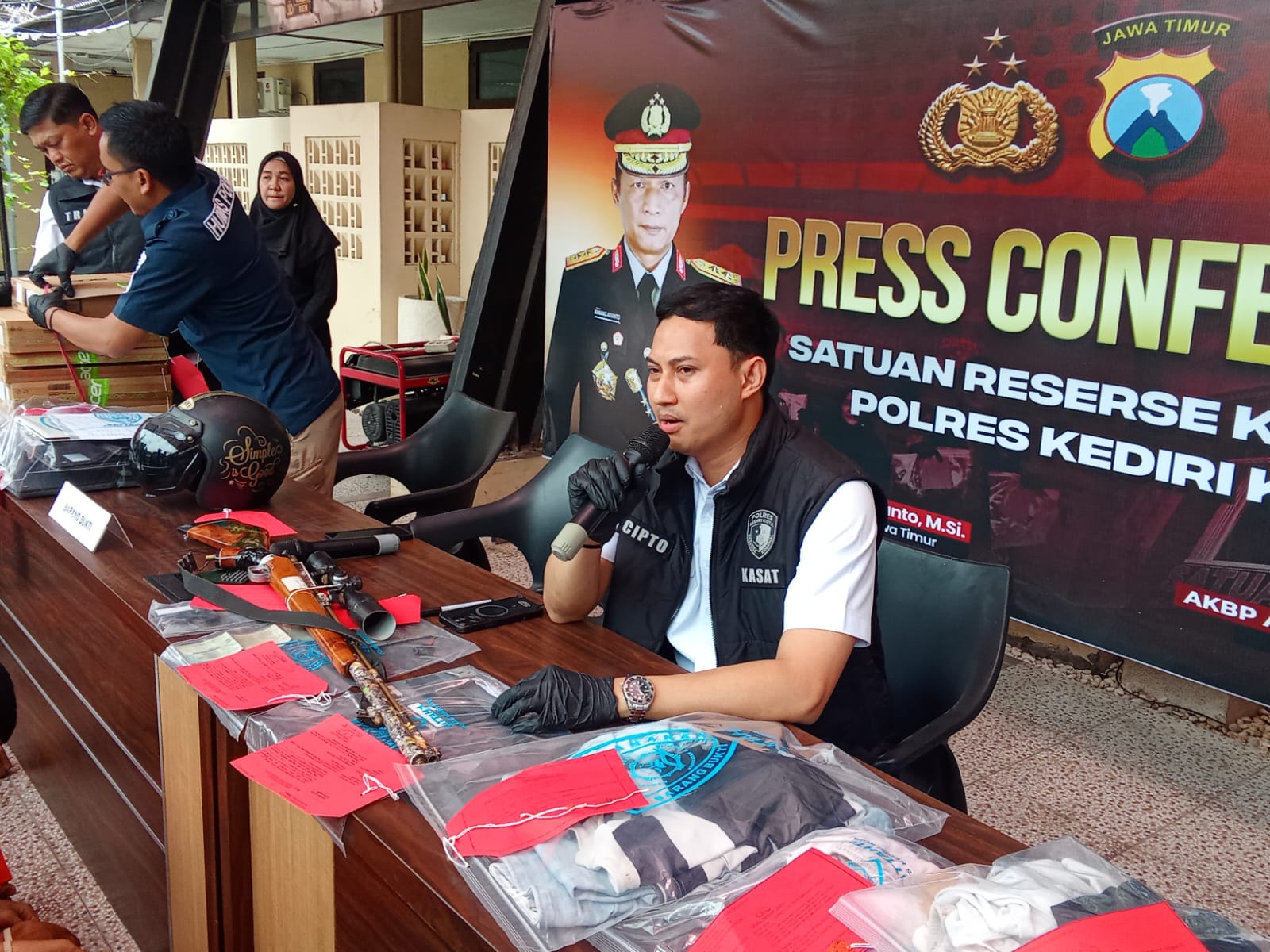 Satreskrim Polres Kediri Kota Ungkap Berbagai Kasus Kriminal dalam Operasi Sikat Semeru 2025