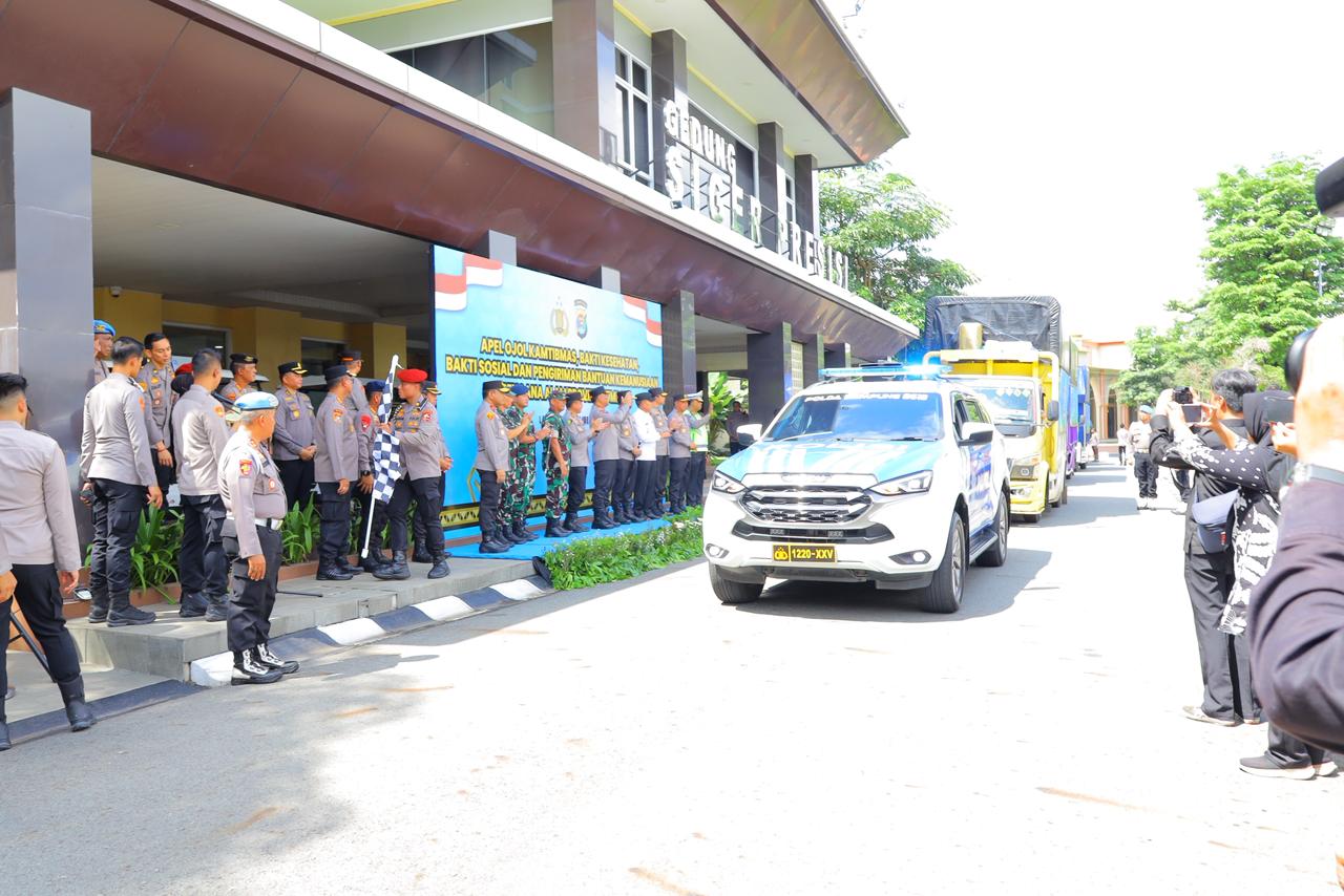 Polda Lampung Kirim Bantuan Logistik Untuk Korban Bencana Alam di Sumatera Barat