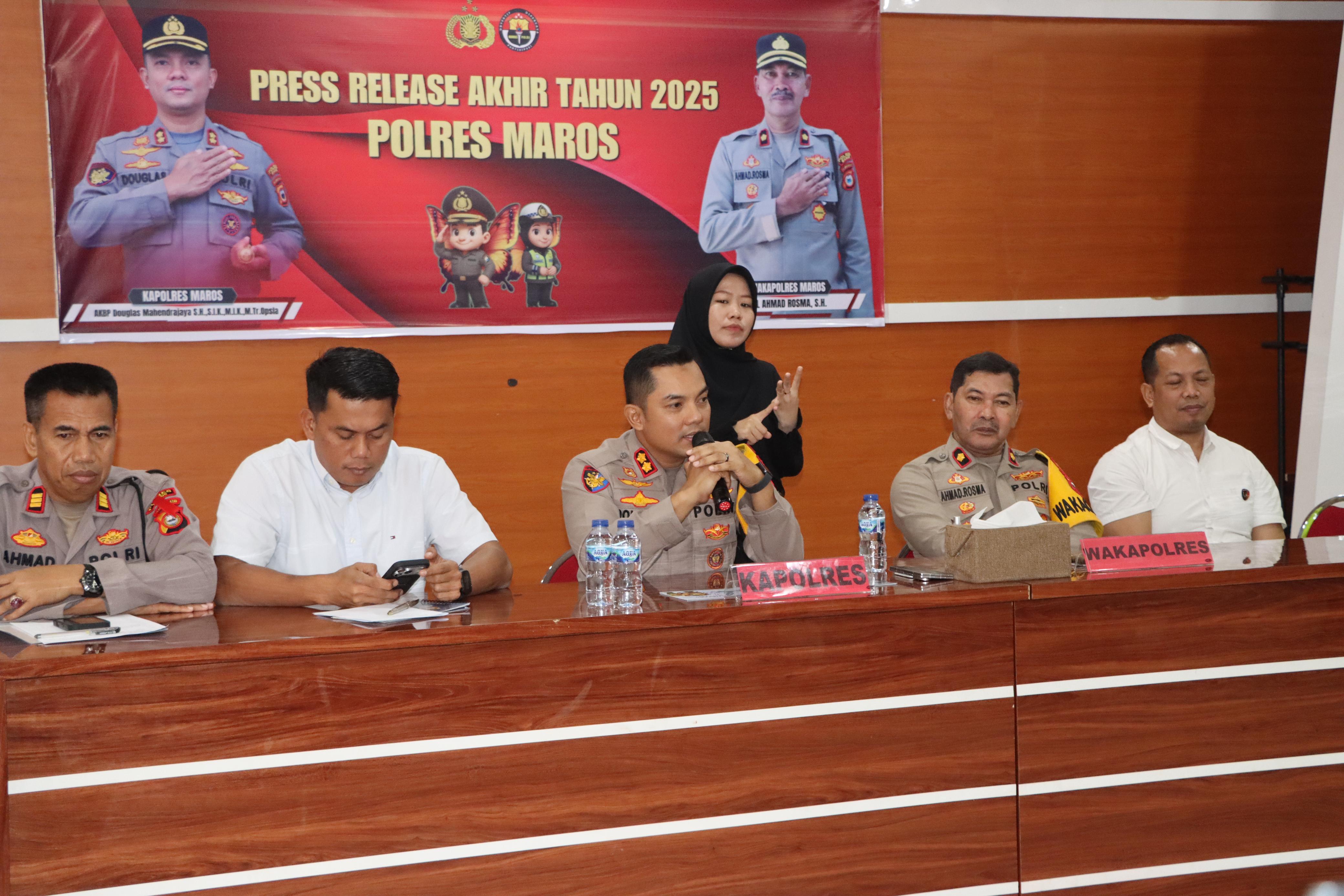 Polres Maros Ungkap 120 Kasus Narkotika Selama Tahun 2025, Total Amankan 198 Tersangka