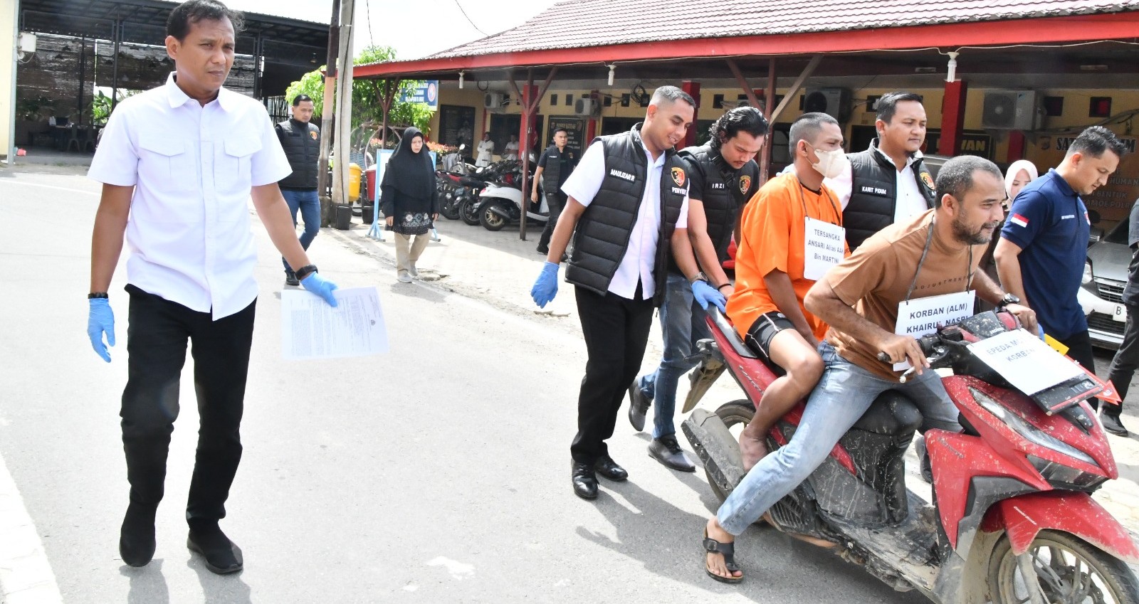 Polres Aceh Timur Gelar Rekontruksi Pembunuhan di Peureulak Barat