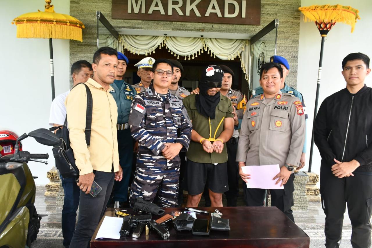 TNI AL Berhasil Amankan Terduga Tersangka Penjualan Senjata Api Ilegal di Bali