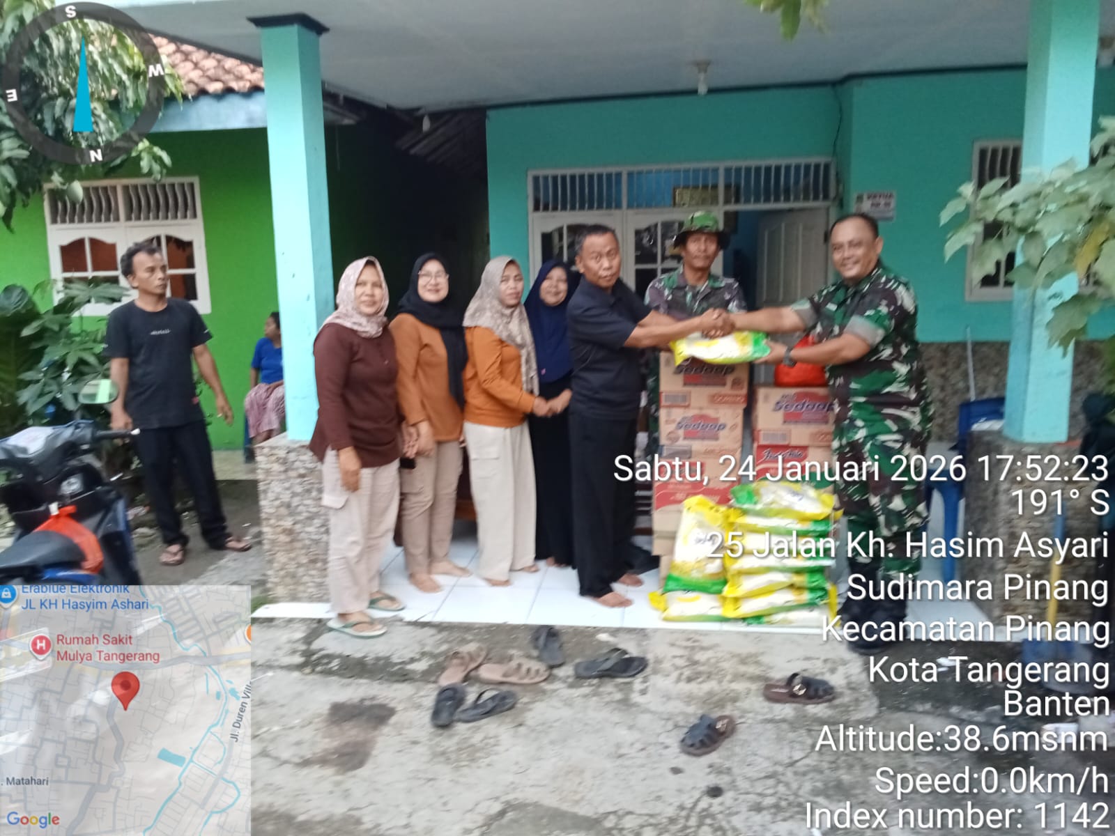 Instruksi Danramil 01/Tgr: Bantuan Banjir Harus Sentuh Warga