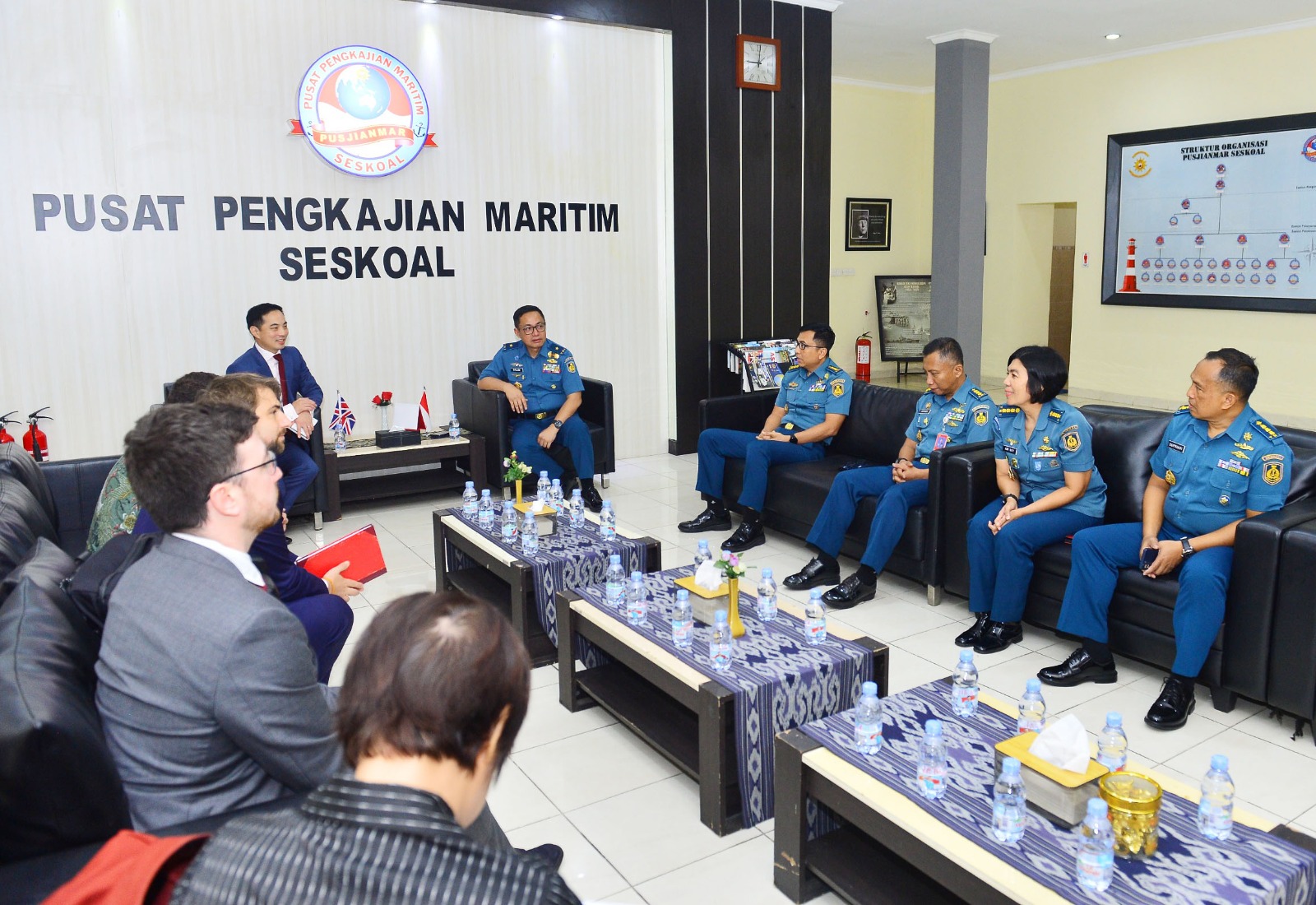 Seskoal Menerima Kunjungan Delegasi Maritime Domain Awareness Royal Navy
