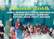 Ramadhan Berkah, Lanal Bengkulu Tebar Kepedulian Dengan Berbagi Sembako Kepada Anak Panti Asuhan