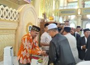 Prajurit Lanal Simeulue Ikuti Sholat Idul Fitri 1 Syawal 1447 H/2026 M Bersama Masyarakat di Masjid Agung Tengku Khalilullah Kabupaten Simeulue