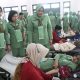 Persit KCK Koorcab Rem 052/PD Jaya Gelar Donor Darah Serentak HUT ke-62 Dharma Pertiwi