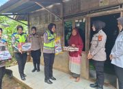Aksi Polwan Peduli, Polres Pagar Alam Salurkan Sembako untuk Warga Padang Harapan