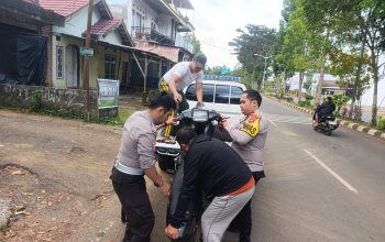 Personel Gabungan Bergerak Cepat, Bubarkan Balap Liar di Air Perikan,Satu Kendaraan R2 Diamankan