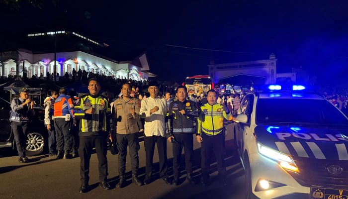 Satlantas Polres Pagar Alam Kawal Tujuh Bus Jemaah Haji Kota Pagar Alam
