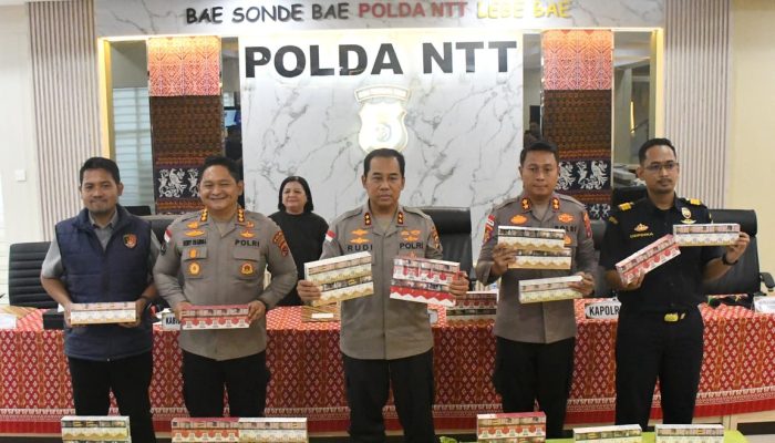Polda NTT Ungkap Jaringan Rokok Ilegal Internasional, Negara Diselamatkan dari Kerugian Rp12,3 Miliar